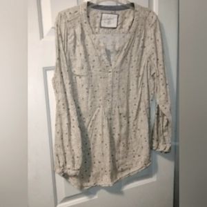 Sonoma Pintuck  Peasant Top  SZ xL